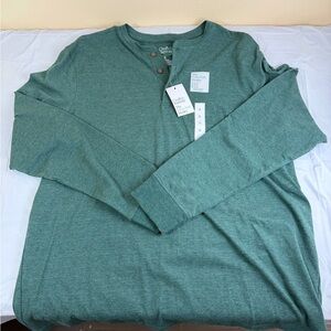 Croft & Barrow Teal Long Sleeve Henley